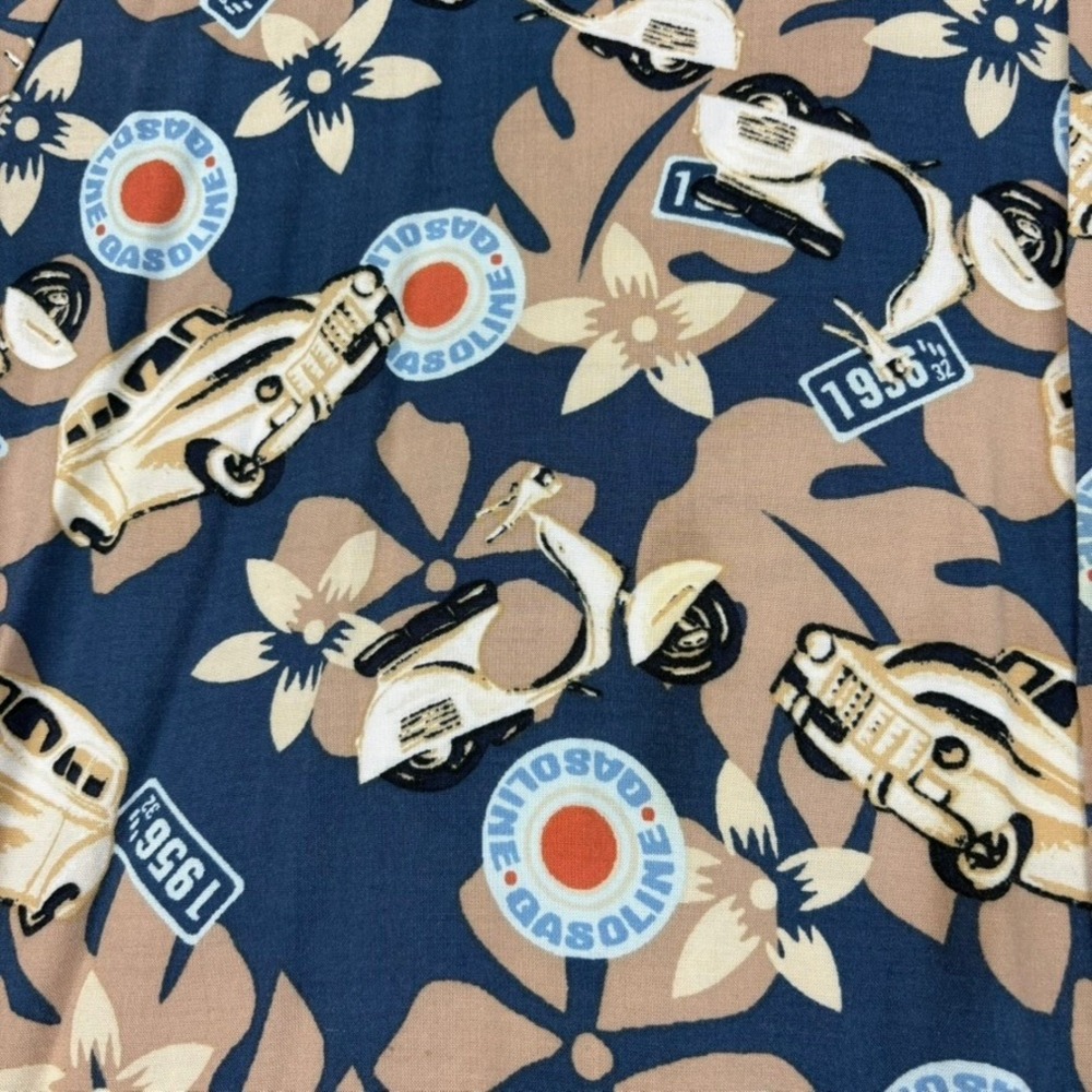 Munsingwear Mens XL/XG Hawaiian‎ Shirt 1956 Car Scooter Print Rockabilly Retro - Picture 4 of 9